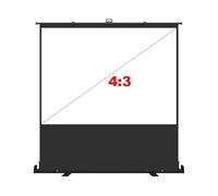 Universal Portable Floor Standing Pull Up Projection Screen 60-100 Inch 16:9 4:3 for HD Projector Easy Storage 4K 3D Supported(133 inch)