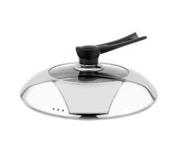 Universal Pot and Pan Lid Vertical Stainless Steel Lid Fits 9.4-13.3 Inch Cookware Lid Universal Tempered Glass Stainless Steel Lid Color