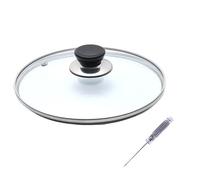 Universal Pot lid,Lid for Pots Stainless Steel Cookware Reinforced Glass Lid Tempered Wok Lid Pyrex Glass Round Chef Pan Lid Knob Premium Qualtiy Pan Covers(18cm)