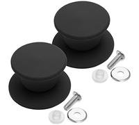 Universal Pot Pan Lid Handle Replacement, Pack of two- Silicone Heat Resistant and Non-Slip Lid Handles for Pots Pans (Pack of Two-Black)