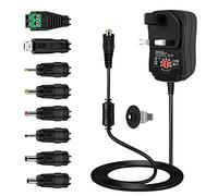 Universal Power Adapter 12W,Etopgo AC Adapters DC Power Supply Multi Voltage 3V 4.5V 5V 6V 7.5V 9V 12V 1A With 8 Tips For Electronic Devices LED Strip Lights CCTV Camera TV-Box Speakers Router Tablet