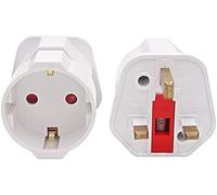 Universal Power Adapter - EU to UK Plug Converter, 250V 16A, International Travel Adapter