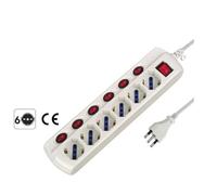 Universal Power Strip General Switch + 6 Independent Electraline 62059