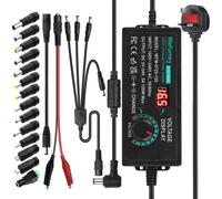 Universal Power Supply 3V~24V 5A 120W Adjustable Variable 3V 5V 9V 12V 18V 20V 24V AC/DC Adapter Charger, 100V-240V AC to DC Converter with 14 Tips, P