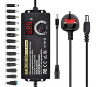 Universal Power Supply Adapter 3A 72W: Lifegogo Plastic Adjustable Variable AC/DC Adapter Charger 100V-240V AC to DC 3V~24V Converter with LED Voltage Display 14 Tips for 3D Printers