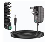 Universal Power Supply Cable Adapter 12V 3A 36W AC to DC 100-240V 50/60Hz 5.5x2.1mm with 8 Replacement Tip Multi Charger for Camera Router LED Strip Lights Laptop Monitor TV Box Printer
