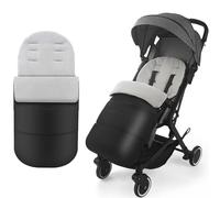 Universal Pram Footmuff 2 In 1 Detachable Pushchair Fleece Lined Foot Cover Waterproof Windproof Baby Stroller Footmuff Infant Toddler Buggy Winter Thick Warm Footmuff with Adjustable Side Zips