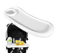 Universal Pram Tray, Pram Organiser with Drink Holder, 2-in-1 Snack Tray for Pushchairs with Drink Holder, Snack Catcher and Drink Holder for Attaching the Snack Table