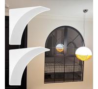 Universal Precurved Door Arch Trim Kit White, Foam Interior Arch Decoration Kits Paintable, Elegant Curved Doorway Doors Frame Cover Corridor(26x40x40cm (10.2x15.7x15.7"))