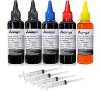 Universal Printer Ink Cartridges 500mL 16.9 oz Black Color Refill Ink Replacement for HP Canon Lexmark Brother Ricoh Refillable Ink Cartridges and CISS Dye Ink with Syringe & Glove