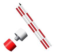 Universal Prism for Surveying RedWhite Aluminum Marking Pole for Difficult Positions (49.2ft/15m) and Lightweight Ideal for Precision Measurements in Construction and Land Surveying