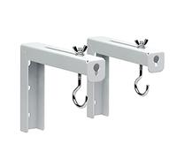 Universal projection screen L-shaped wall mount bracket, adjustable with 2 pieces of hooks, suitable for home, school, office, wall or ceiling installation