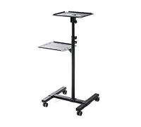 Universal Projector Stand with Tray Mobile Rotary Lifting Bracket Adjustable Height for Office & Conference Room Household Bedside Use Rolling Wheels for Easy Mobility