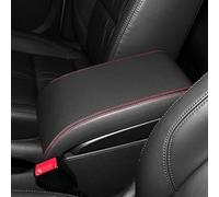 Universal Protector Car Center Console Armrest Box Cover Trim Center Armrest Leather Cover For VW For Touran 2006 2007-2012(Red-line)