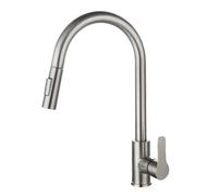 Universal Pull-Out Kitchen Faucet, Hot & Cold, Stainless Steel, Spill-Proof Design, Perfect for Household Sin, Easy to Install, Modern Kitchen Upgrade
