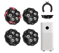 Universal Pulley Paste Type,Stainless Steel Caster Wheels for Furniture Set of 4,360° Swivel Universal Furniture Appliance Moving Wheels,Castors for Cooker,Appliance (4 pieces, Black with brake pads)