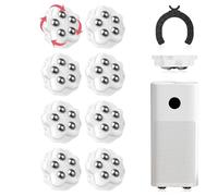 Universal Pulley Paste Type,Stainless Steel Caster Wheels for Furniture Set of 4,360° Swivel Universal Furniture Appliance Moving Wheels,Castors for Cooker,Appliance (8 pieces, White with brake pads)