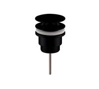 Universal Push Button Basin Waste Slotted Unslotted Matt Black Balterley Black One Size