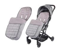 Universal Pushchair Footmuff Fleece Lined Stroller Pram Waterproof and Windproof 2 in 1 Foot Cover Winter Warm Detachable Baby Stroller Liner Infant Toddler Buggy Thicken Footmuff Bag with Dual-zips
