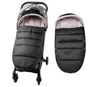 Universal Pushchair Footmuff, Windproof Water-Resistant Polar Fleece Winter Foot Muff for 3 or 5 Point Strap, Cosy Toes Foot Leg Cover for Pram, Buggy, Sports Seat (Black)