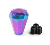 Universal Racing Diamond Shape Shift Knob Car Aluminum Manual Gear Stick Shift Knob Lever Shifter Racing Shift Knob Interior Upgrade(Blue)(Chrome)