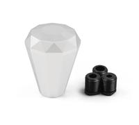Universal Racing Diamond Shape Shift Knob Car Aluminum Manual Gear Stick Shift Knob Lever Shifter Racing Shift Knob Interior Upgrade(Blue)(Silver)