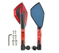 Universal Racing Motorcycle CNC Mirror Sport Bike Rear View Mirrors For GSX-R GSXR 600 750 1000 K1 K2 K3 K4 K5 K6 K7 K8(Red)