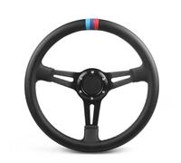 Universal Racing Steering Wheel, Drifting Steering 13.5Inch Racing Microfiber Leather Three Colors Stitching Fit Car