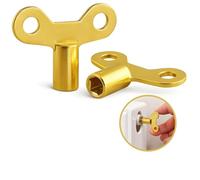 Universal Radiator Bleed Key - 4 Pack Solid Brass Plated 5x5mm Valve Key for Radiator Bleeding & Venting Heavy Duty Plumbing Clock Key Tool - Fits Most UK Radiators