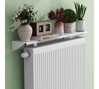 Universal Radiator Shelf Cover 50-200cm, 17cm Wide, No Drilling, Anti-Dust & Smoke, Floating Design, Aviation Aluminum, Supports Up to 20kg, Ideal for Home Decor & Space Saving