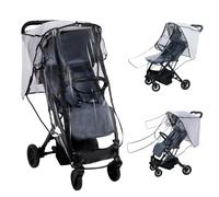 Universal Rain Cover for Pushchair, Pram Rain Cover for Stroller Buggy, Baby Travel Weather Shield with Two-Way Zipper Open on Front, All Seasons Rain Wind Snow Winter Protection