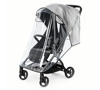 Universal Rain Cover for Pushchair, Transparent Pram Rain Cover for Stroller All Seasons Wind Snow Dust Protection Waterproof Breathable Baby Buggy Cover Protect Fits Most Standard Pushchairs