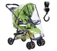 Universal Rain Cover for Pushchair,Transparent Rain Covers for Pram,Universal Portable Pram Rain Cover,Raincover for Stroller,Protect from Sun Dust Snow,with a Hook