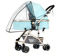Universal Rain Cover for Pushchair Waterproof Baby Stroller Transparent Food-Grade PVC Rain Cover Panoramic Perspective Windproof Weather Shield, Buggy Raincover for Rain Snow & Sun Fit Most Strollers