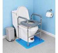 Universal Raised Toilet Seat Frame Stainless Steel Adjustable Height Riser