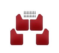 Universal Rally Sport Universal Mud Flaps Mudflaps Splash Guards mudguard Front Rear For Car Pickup SUV Van Truck(4pcs red)
