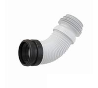 Universal Range Flexi Plastic Flexible WC Toilet Elbow Waste Connector 90/110mm