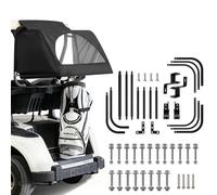 Universal Rear Bag Rain Cover Kit, Split Golf Cart Rear Rain Cover Kit Suitable for Most 2-Passager Club Car EZGO Yamaha Golf Carts - Black
