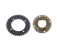 Universal Rear Chain Sprocket Black T8F 36T Tooth 54mm Compatible With Freewheel Adapter For 47cc 49cc Pocket Bike Gas Petrol Goped Scooter Aftermarket Replacement