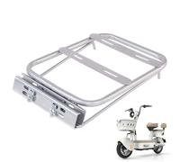 Universal Rear Luggage Rack Metal Cargo Carrier Rear Tail Storage Rack Sturdy Shelf Holder E-bike Motorcycle Accessories(Chrome)