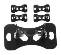 Universal Rear View Camera Mount Bracket Black Metal Frame 5pcs | Adjustable Angle Support, Corrosion Resistant Construction, DIY Fitting for Reversing Cameras, Licence Plate Frames and Car