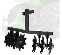 Universal Receiver Mount Disc Plow Harrow, Adjustable Height for Easy Tilling, Compatible with ATV and UTV for Efficient Land Preparation