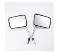 Universal Rectangle Metal Rod ABS Shell Motorcycle Replacement Accessories Handlebar Rearview Mirrors 10mm Chrome Motorcycle Rear View Mirrors