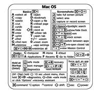 Universal Reference Keyboard Shortcut Stickers, Replacement Keyboard Stickers for PC Computer Laptop Desktop (for Mac OS)