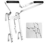 Universal Reinforced V-Shaped Ladder Stand Off & Stay - Adjustable Interval Heavy Duty Aluminium Stabiliser with Anti-Slip Rubber Bumpers for Maximum Safety on Downpipes, Gutters & Walls