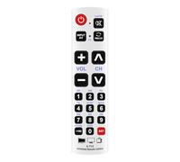 Universal Remote Control Replacement A-TV2 URC-1234ALB Compatible for Almost All Brand TVs Television with Big Button Key
