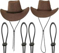 Universal Removable Chin-Strap/Adjustable Toggle Chin Strap - Two Solutions - for Men and Women for Sun Hat Fishing Hat Straw Hat Cowboy hat for Safari Fishing Hiking Beach Golf, 4 Pack Black