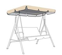 Universal Replacement Canopy for 2-Seater & 3-Seater Hollywood Swing, Durable Garden Swing Cover, Waterproof Shade Awning for Outdoor Relaxation