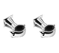 Universal Replacement Installation Mount Steering Handlebar Clamps for the Stereo Speakers of Aileap Motorcycle Audio Systems (Chrome,7/8 to 1 Inch Steering Clamp)
