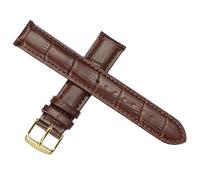 Universal Replacement Leather Watch Strap for Men Women, 12mm-24mm Watchband Leather Watch Strap(Brown Gold,22mm)